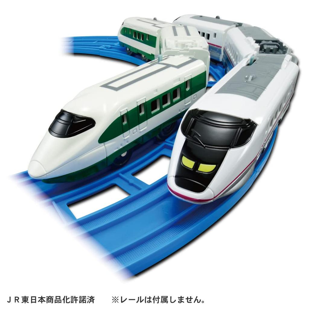 Takara Tomy Plarail 200 Series Color Shinkansen E3 Series Shinkansen Komachi Double Toy Train for Ages 3 and Up (E2 Series) & Set,