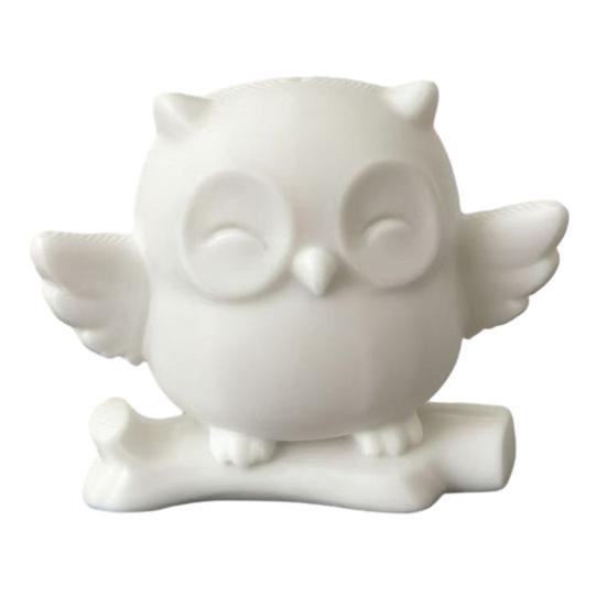 

3D Printed Owl Figurine Cute Owl on Tree Branch Statue Mini Forest Animal Ornament for Home Office Table Desk Mantle TV Stand Bookshelf Decor белый