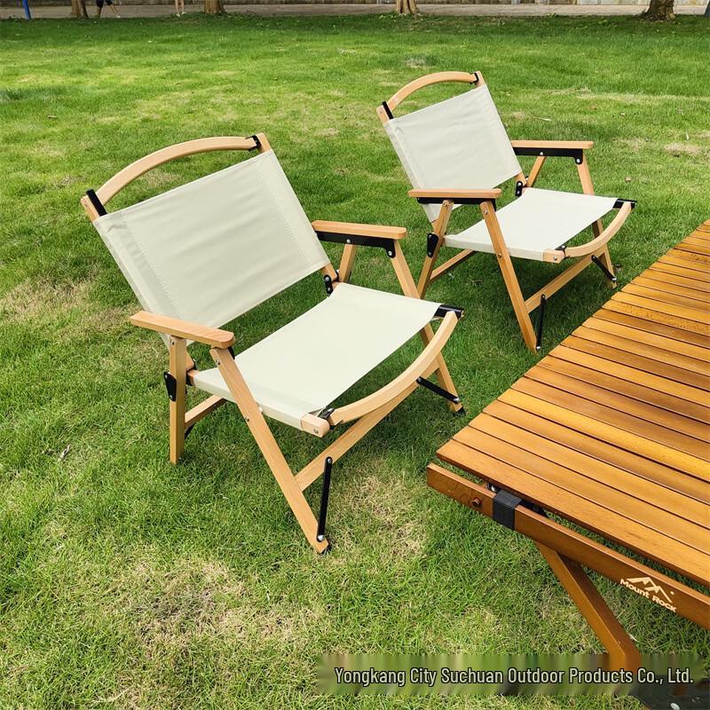 UOSUUOSU Outdoor Beechwood Folding Kermit Chair