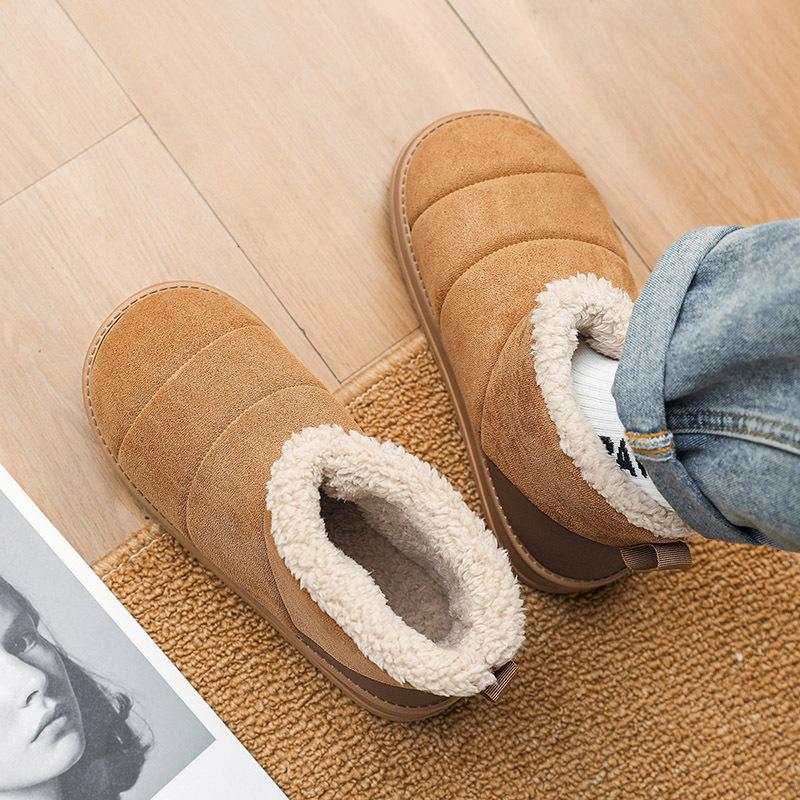 Men's Soft Elastic Winter Warm Cold Padded Snow Boots Thick-soled Non-slip Wear Outdoor Leisure Sports Mountaineering Cotton Boots