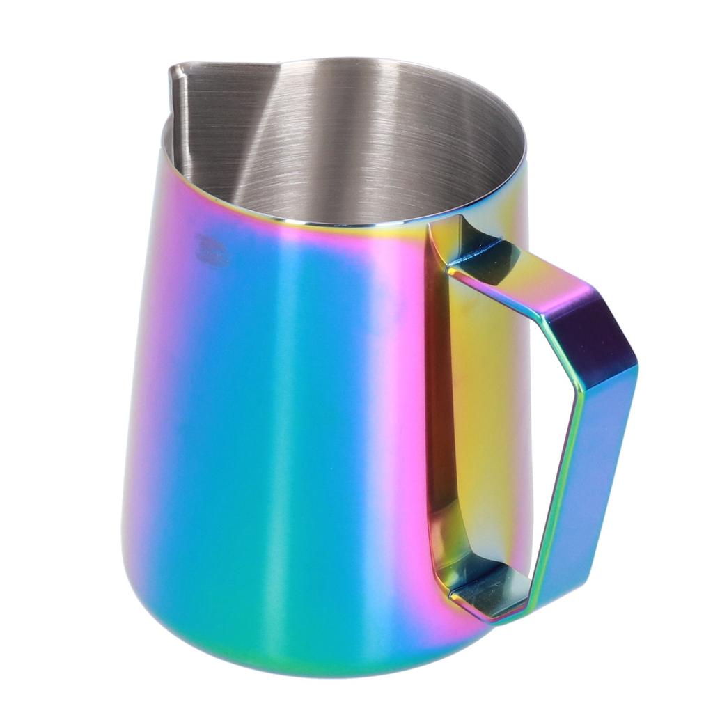 Coffee Frothing Cup Colorful 600ml Milk Frothing Pitcher 304 Stainless Steel Steaming PitcherWith Label