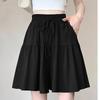 Women's Summer Ice Silk Wide-Leg Skort: Casual, Lightweight, Plus Size 5-Point Length