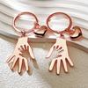 Hand Shaped Keychain Pendant Big Hands Holding Small Hands Design Keychain Parent-child Key Chain for Keys Bags Compact Gift