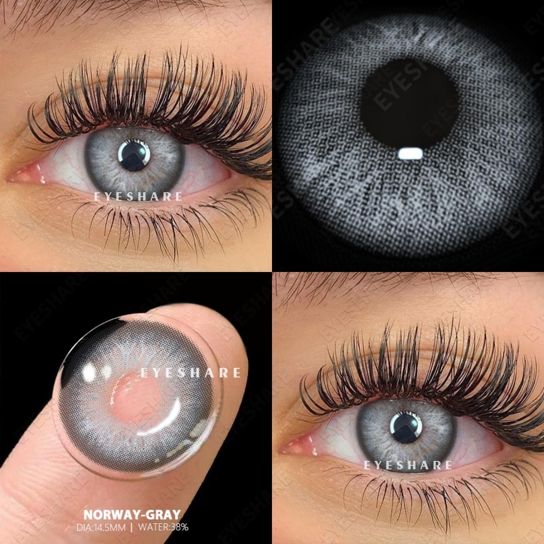 

EYESHARE 1 пара/2 шт. Натуральные цветные контактные линзы Синие контактные линзы для глаз Серые зрачки Коричневые линзы Зеленые контактные линзы Годовые цветные линзы