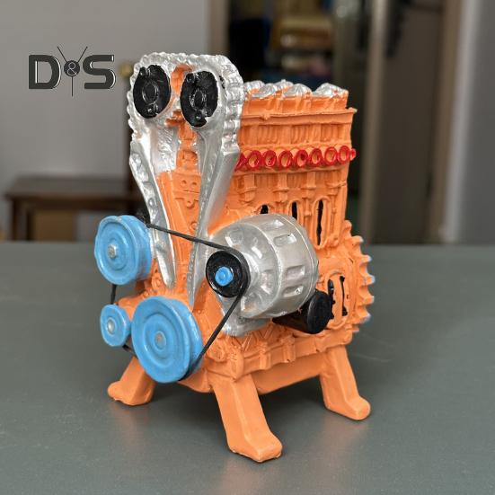 V8 Car Engine Model Realistic Resin 8-Cylinder Auto Engine Decoration Home Office Desktop Ornament Kids Science Learning Educational Toy