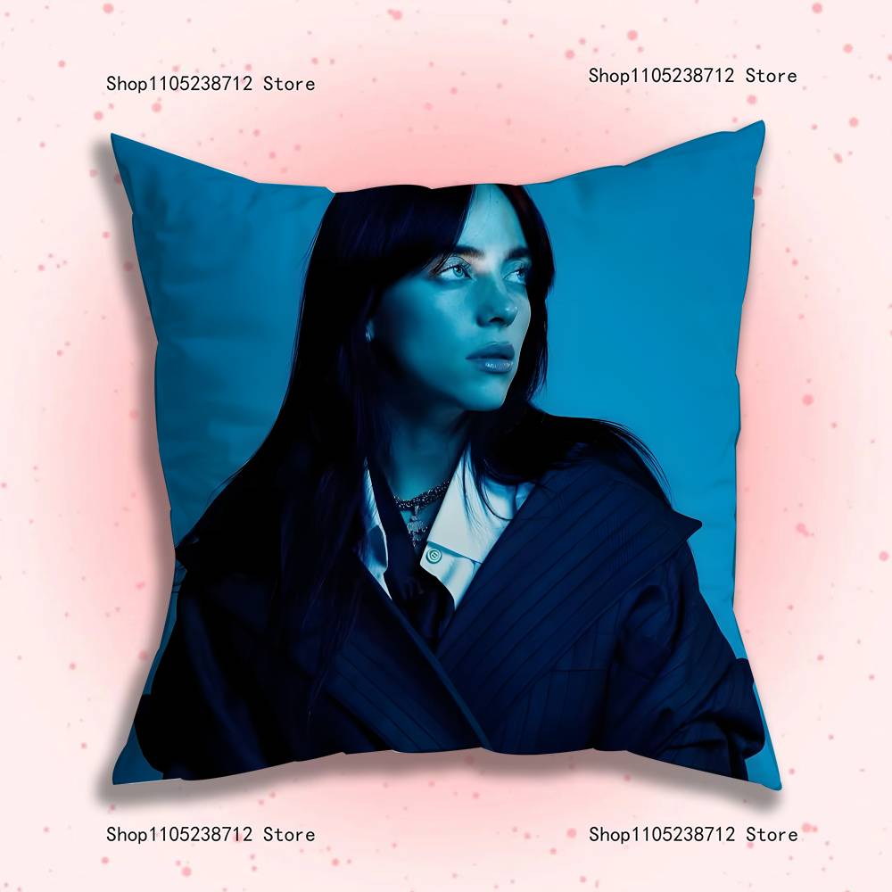 Famous Singer B-billieS Pillow Covers Cartoon Sofa Decorative Home Double-sided Printing Short Plush Cute Cushion Cover