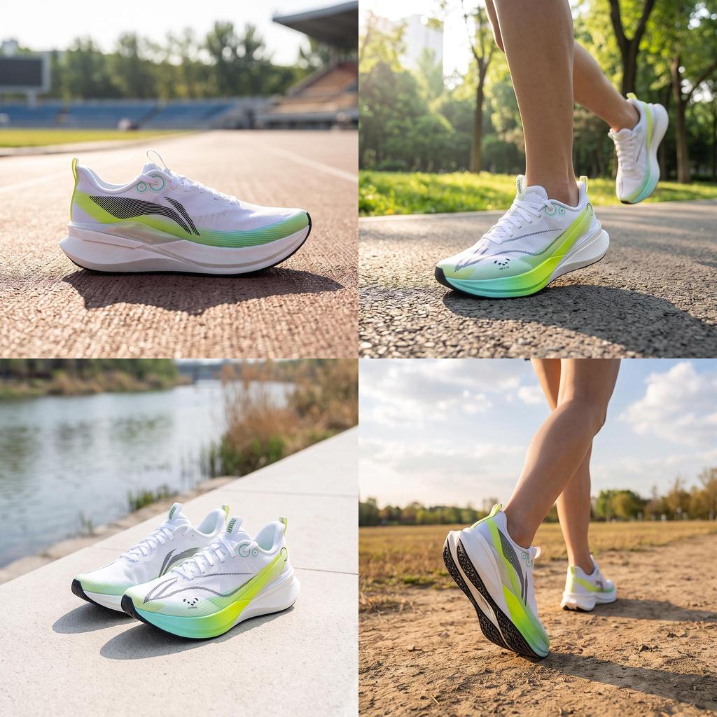 Li Ning Red Rabbit 8 Pro Full Palm Cushioning Breathable Lightweight Low Top Running Shoes Women Sneaker White ARPV006-42