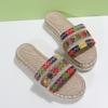 Ladies' Wedge Heel Sandals, Thick-soled Shoes Made of Woven Hemp Rope, and Comfortable Sponge Slippers