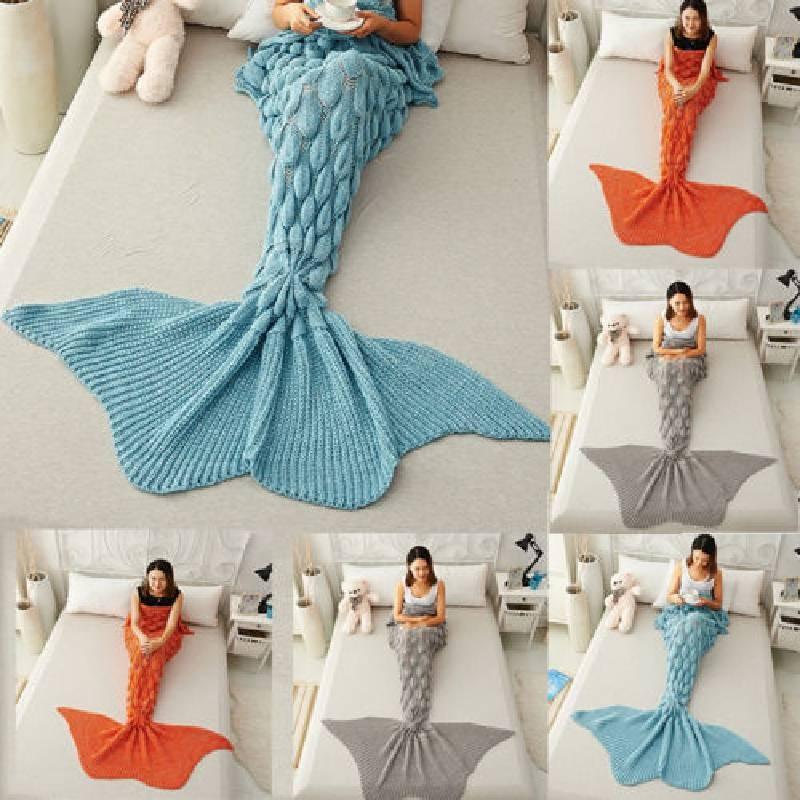 Mermaid Tail Blanket For Teens With Faux Cashmere Material Cozy Gift For Spring And Autumn Use