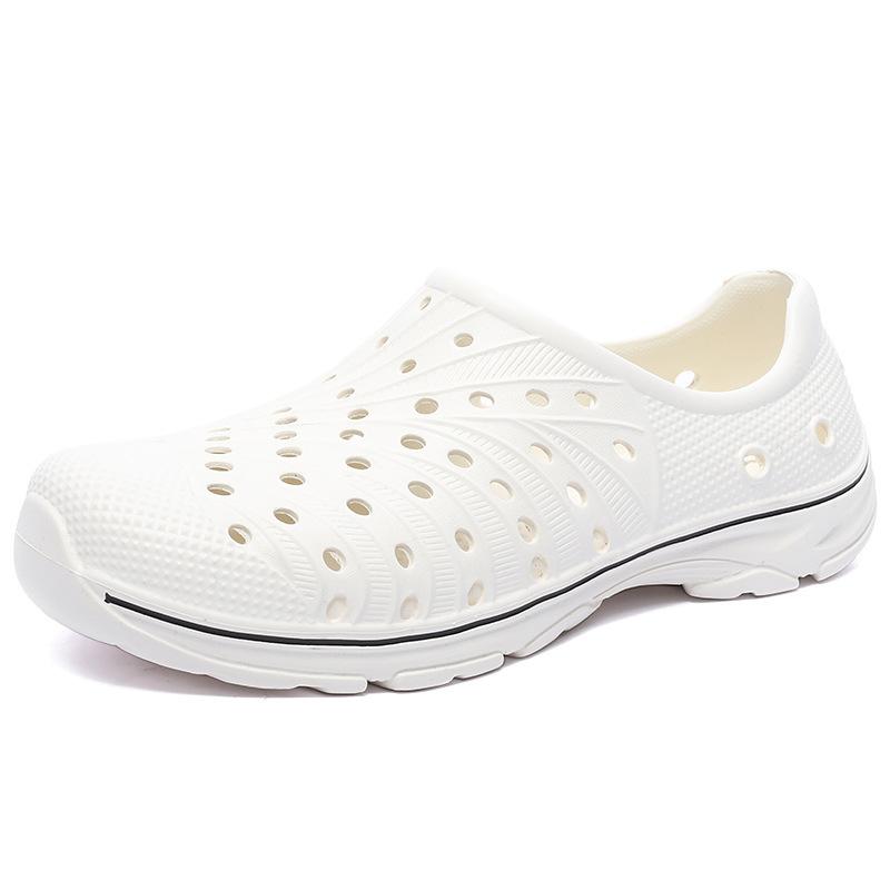 2025 Summer Large Size Hole Shoes Men's Shoes Casual Fashion Platform Non-slip Beach Sandals Light Foot Driving Shoes