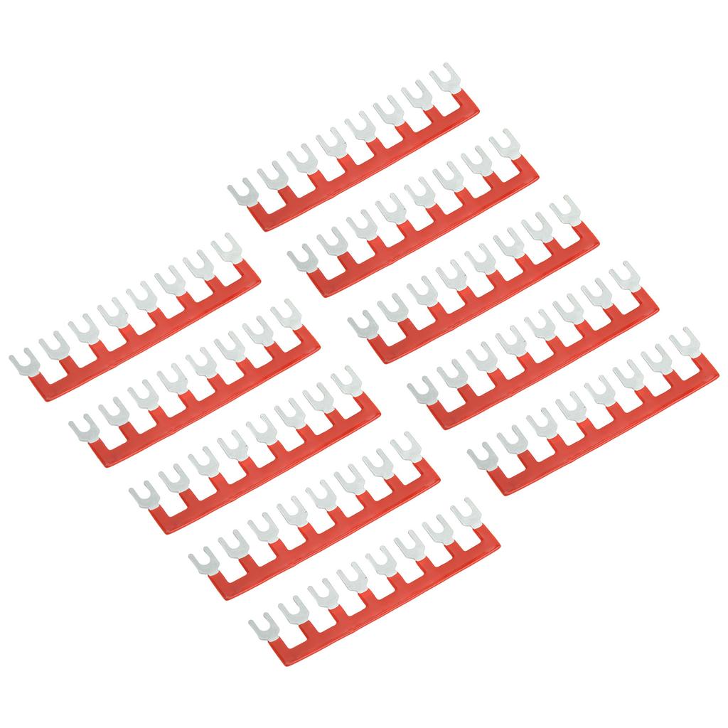 10 Stück Klemmenleiste mit Gabelklemme Streifen 400V 25A PVC Kupfer TB Klemmenblock für Haushaltsgeräte Baustellen