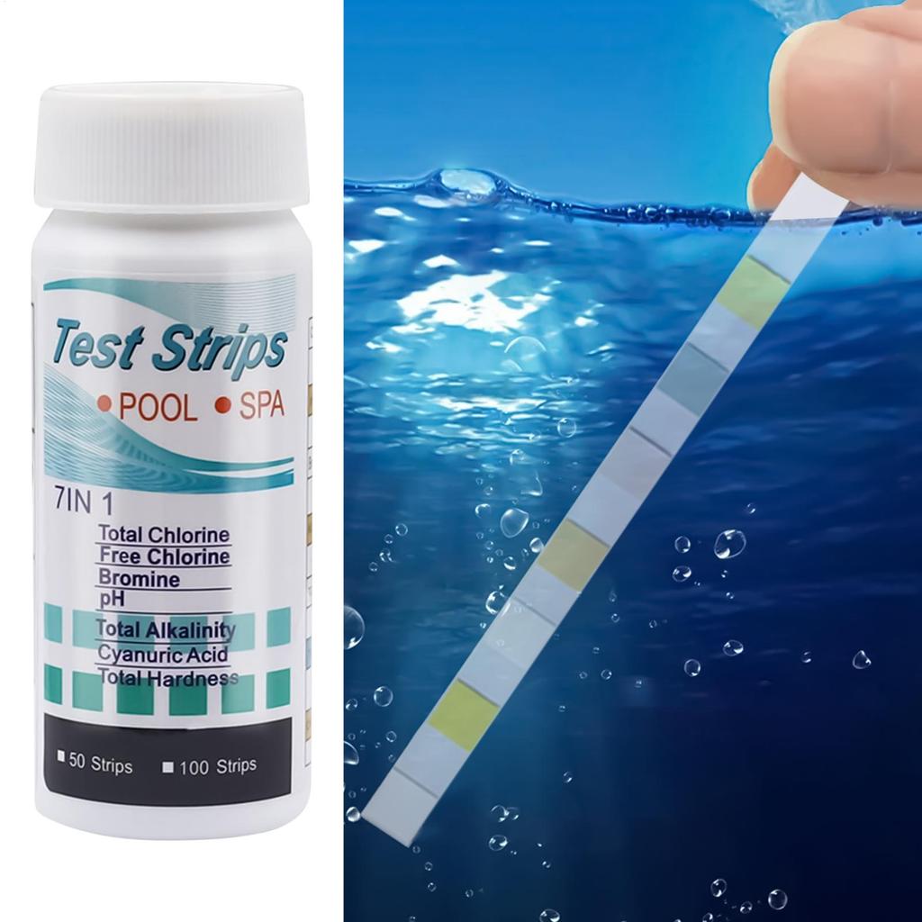 100pcs/set Accurate Pool Test Strips Aquarium Testing Kit Long Lasting Multifunctional Quick Results Testing Paper Set For Pool