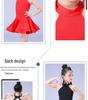 Falda de Danza Latina de Verano para Niñas - Disfraz de Performance para Niñas - Ropa para Práctica y Competición de Baile