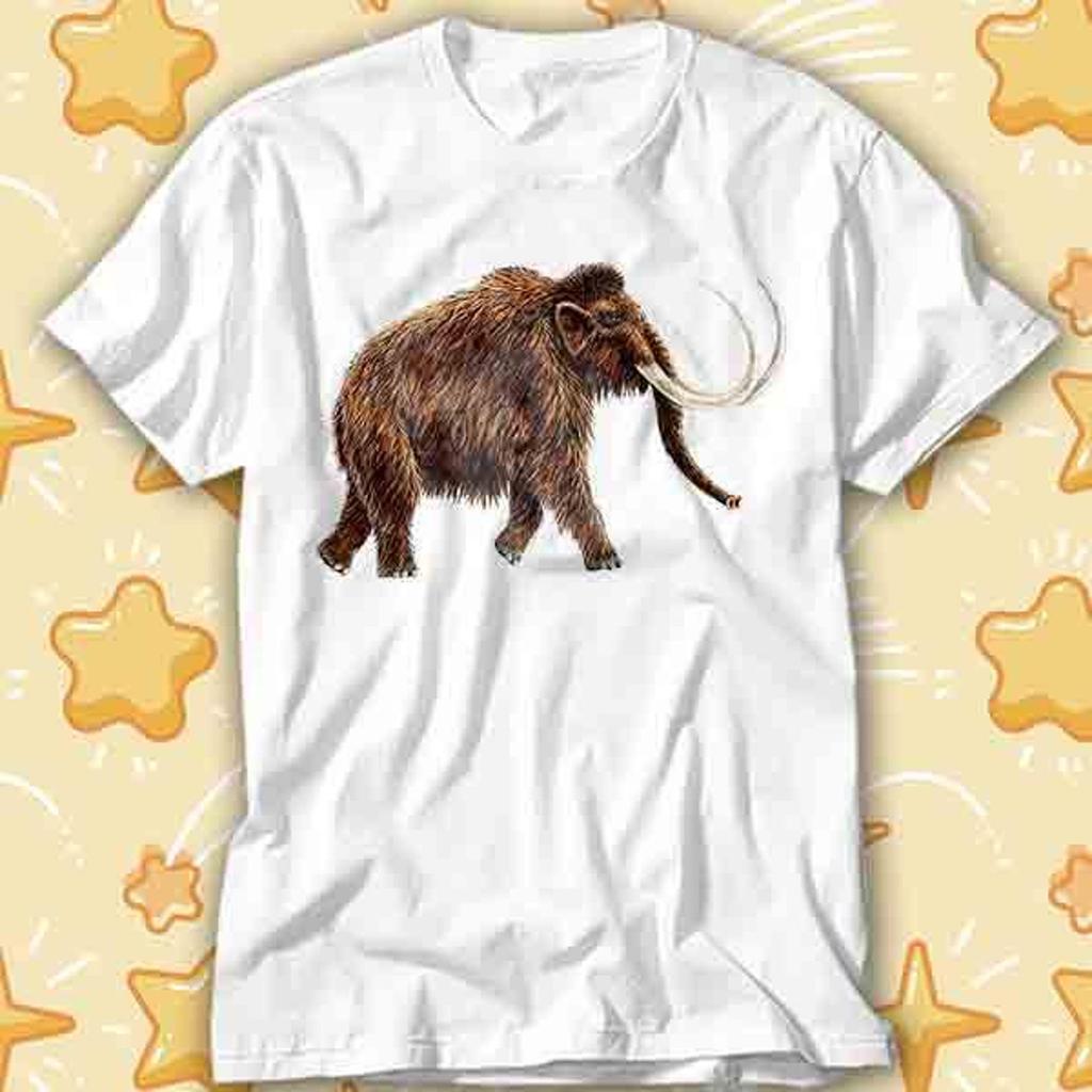 Big Woolly Mammoth Elephant Dinosaur Cute Animal Park T-Shirt 452