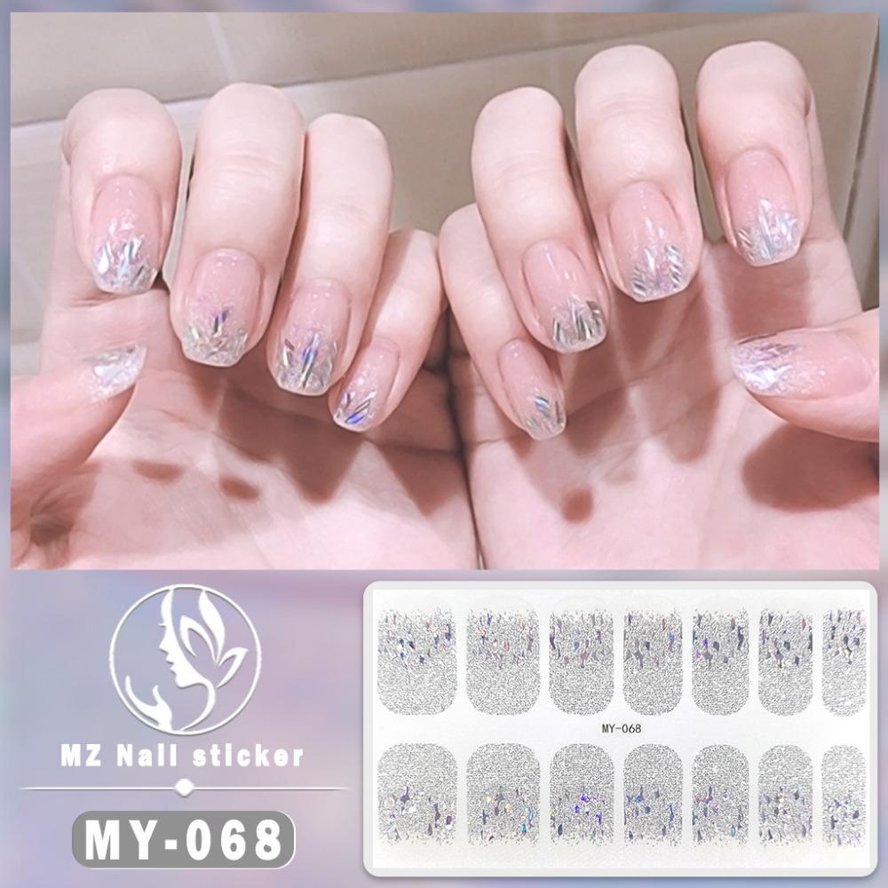 New Year's New Three-dimensional Waterproof No-bake Gel Nail Polish Film Full Sticker Ins Wind Nail Film Paper Nail Film