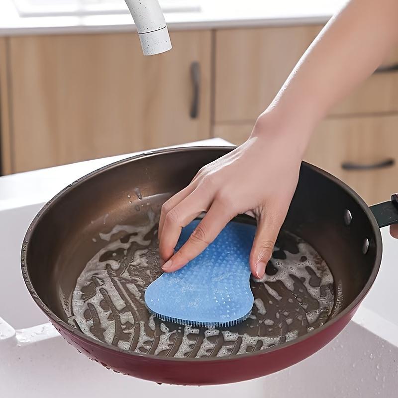 1PC Silicone Sponge Dishwasher and Kitchen Scrub, Reusable, Double-sided Cleaning Sponge, Multi-purpose, Used for Tableware