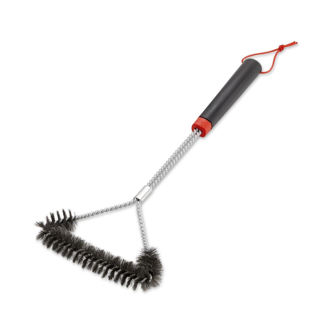Weber Grill Brush Barbecue Grill Small 3-sided 45cm, Brush, Black,