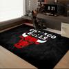 1PC Chicago-Bulls Logo Floor Mat for Living Room, Game Rooms, Office, Bedroom, Office Floor Mat Playful Design, Christmas Fan Gifts