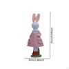 Easter Bunny Figure Statue Fine Workmanship Craft Creative Decor Sulpture for Festival