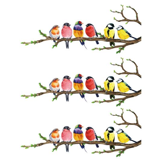 Birds on The Tree Branch Wall Sticker Removable Peel And Stick Wall Decal
