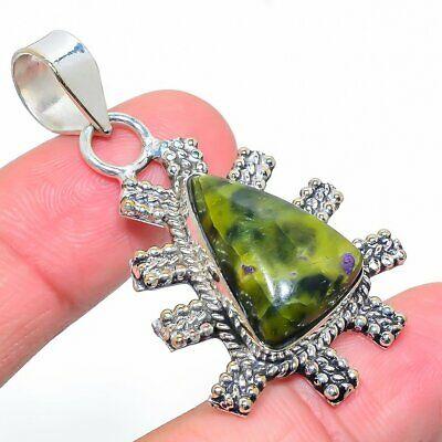 

Natural Stichtite Stone Gemstone 925 Sterling Silver Gift Pendant 2.09 g0a68