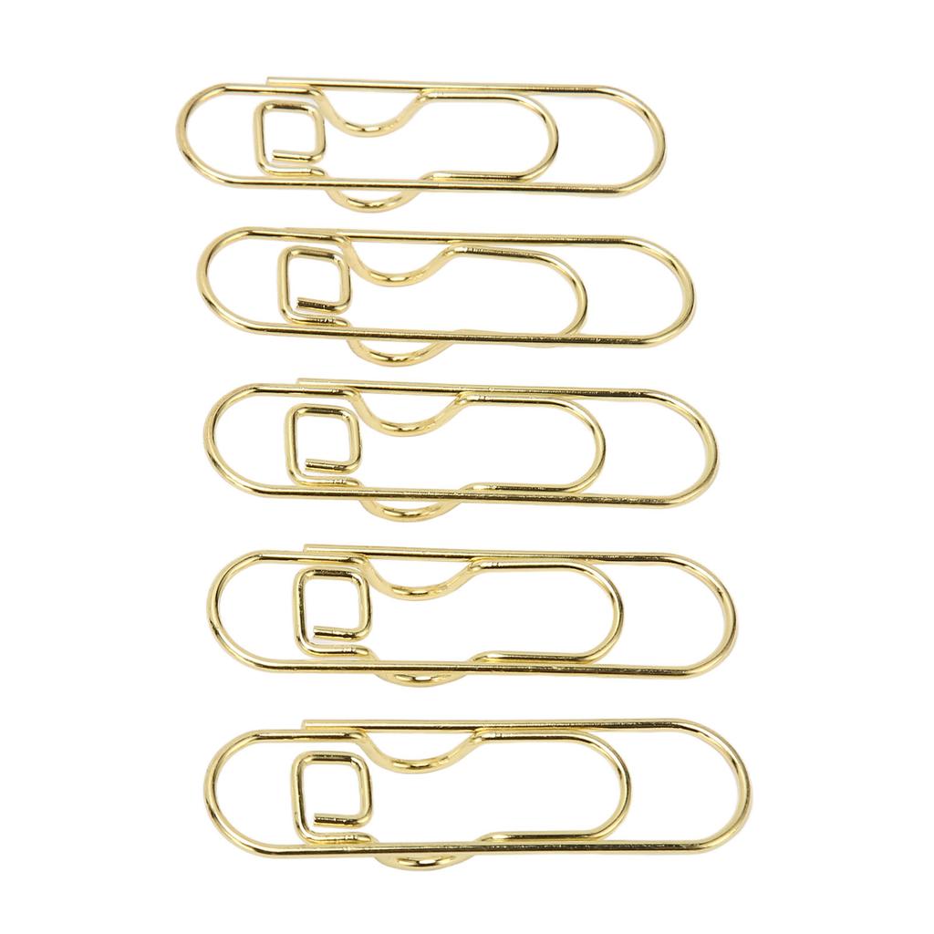 40Pcs Pen Clip Paper Clip Style Pen Holder Clip Gold Square Journal Ticket Notebook Organizing Clip