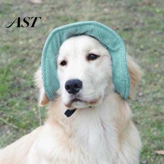 Festival Dressing for Pets Corduroy Dog Baseball Cap, Cat Summer Beach Visor Hat with Ear Easy to Wear Cap Holes, Adjustable Puppy Sunbonnet