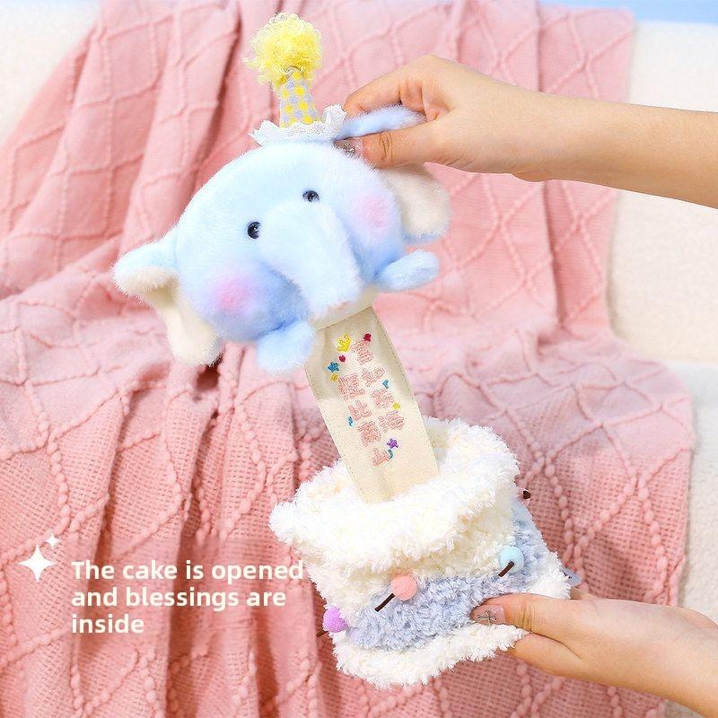 Plush Birthday Cake Toy With Pull String Design For Girls And Teens