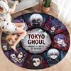 Tokyo Ghoul Okrągły Dywanik Dywan do Salonu Sypialni Sofy Pokoju Zabaw Dekoracja Antypoślizgowa Mata Podłogowa