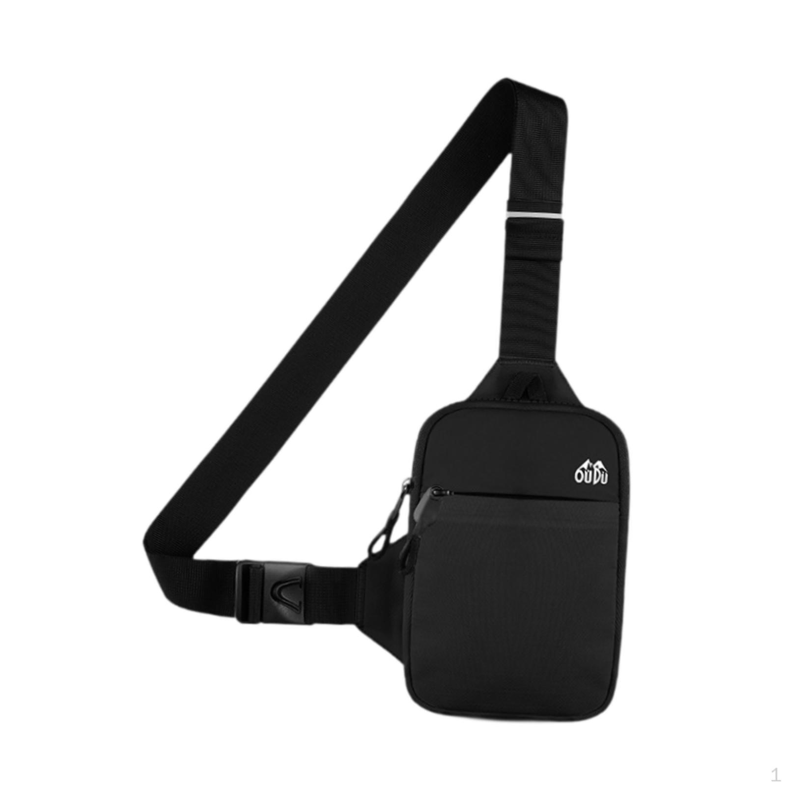 Мужская Женская Нагрудная Сумка Рюкзак Регулируемый Ремень Модная Мини Наплечная Сумка Через Плечо для чёрный