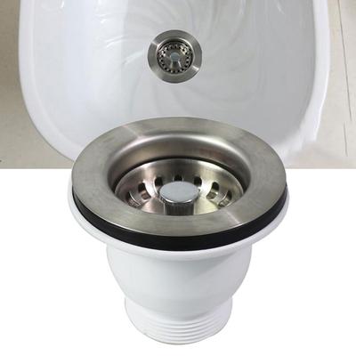 Kit Sink Strainer Modern Opening 60mm Silver Stainless Steel