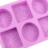 Round Square Leaf Silicone Soap Mold Handmade Soap Making Supplies Diy Plaster Resin Candle Mold Cake Baking Tools