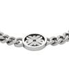 Emporio Armani Hollow Eagle Logo Cuban Chain Fashion Simple Trendy Street Style Stainless Steel Bracelet Men Bracelet Silver EGS3041040