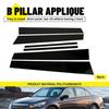 For 2008-2012 Honda Accord 6pcs Black Window Pillar Posts Door Trim Piano Cover