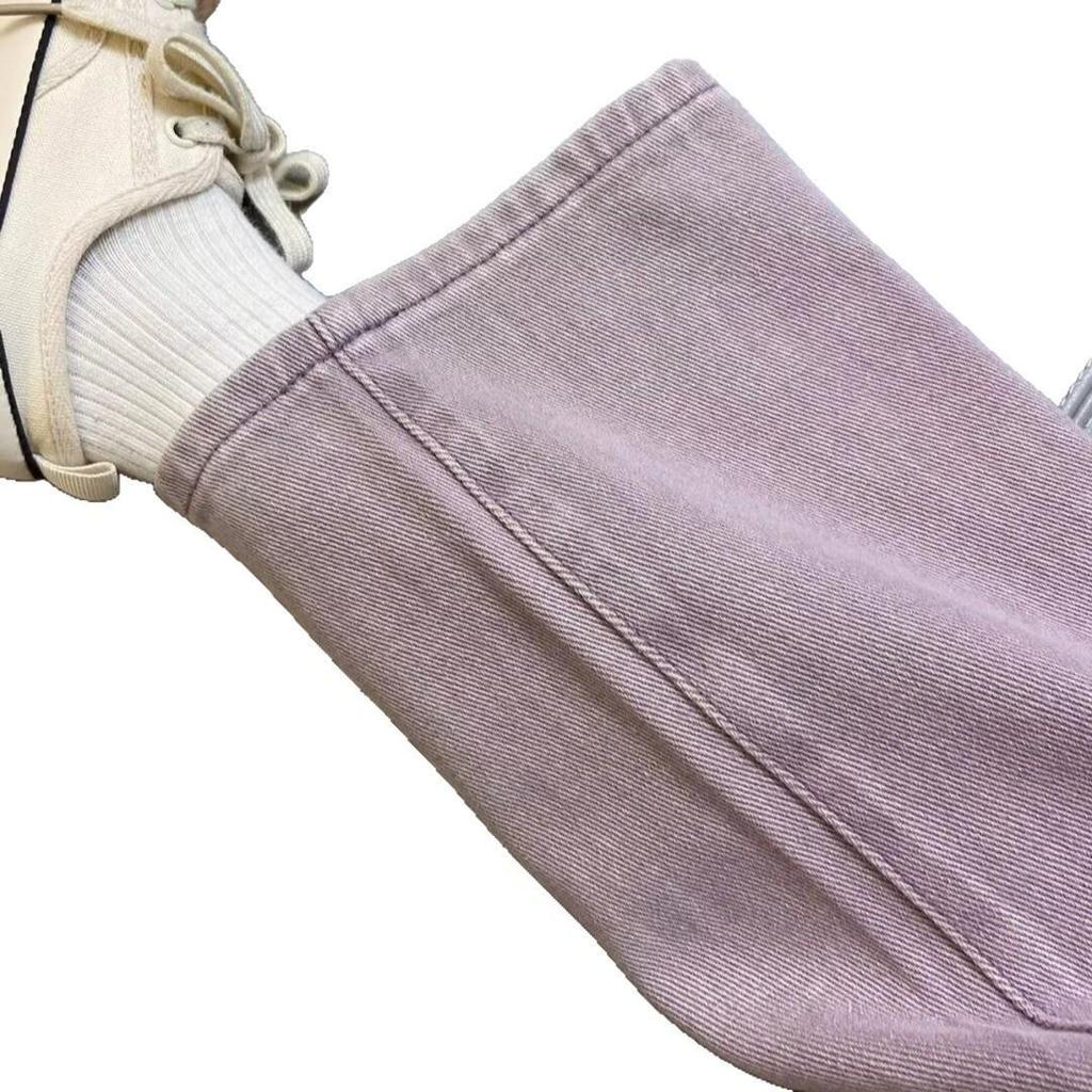 Damen 2025 Koreanischer Stil Schmutziges Rosa High Waist Slim Fit Jeans - Gerades Weites Bein, Trendiger Amerikanischer Stil.