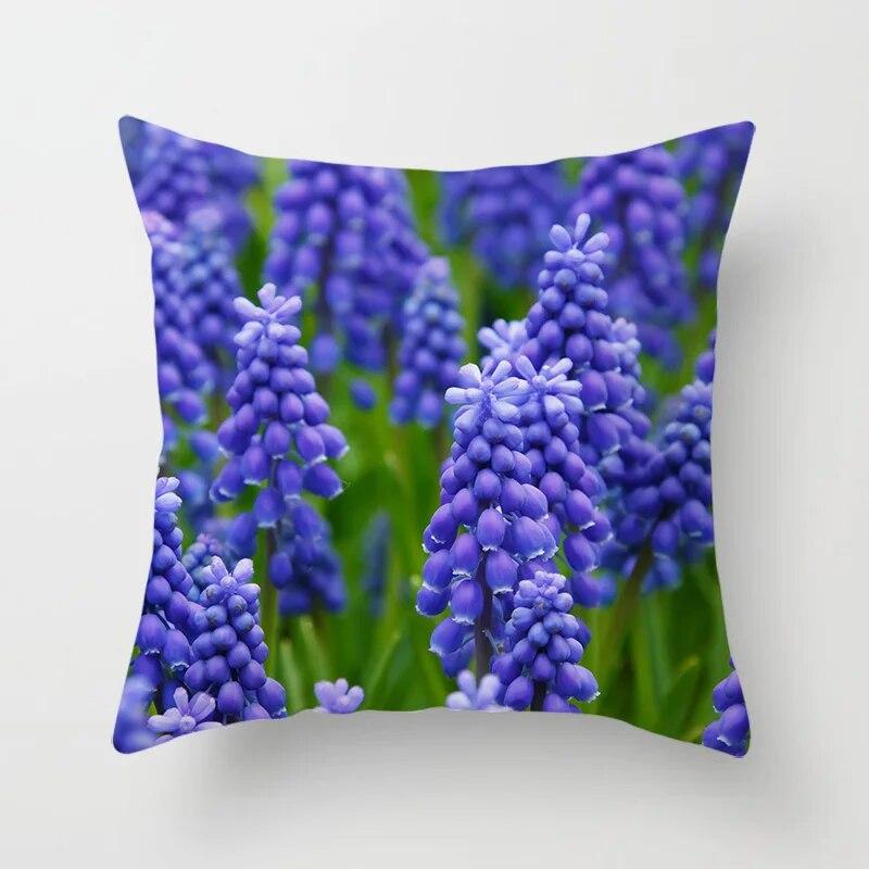 Cherry Blossom Rose Flower Throw Pillow Cover Sofa Decoration Bedside   Car Seat Cushion  Room Home