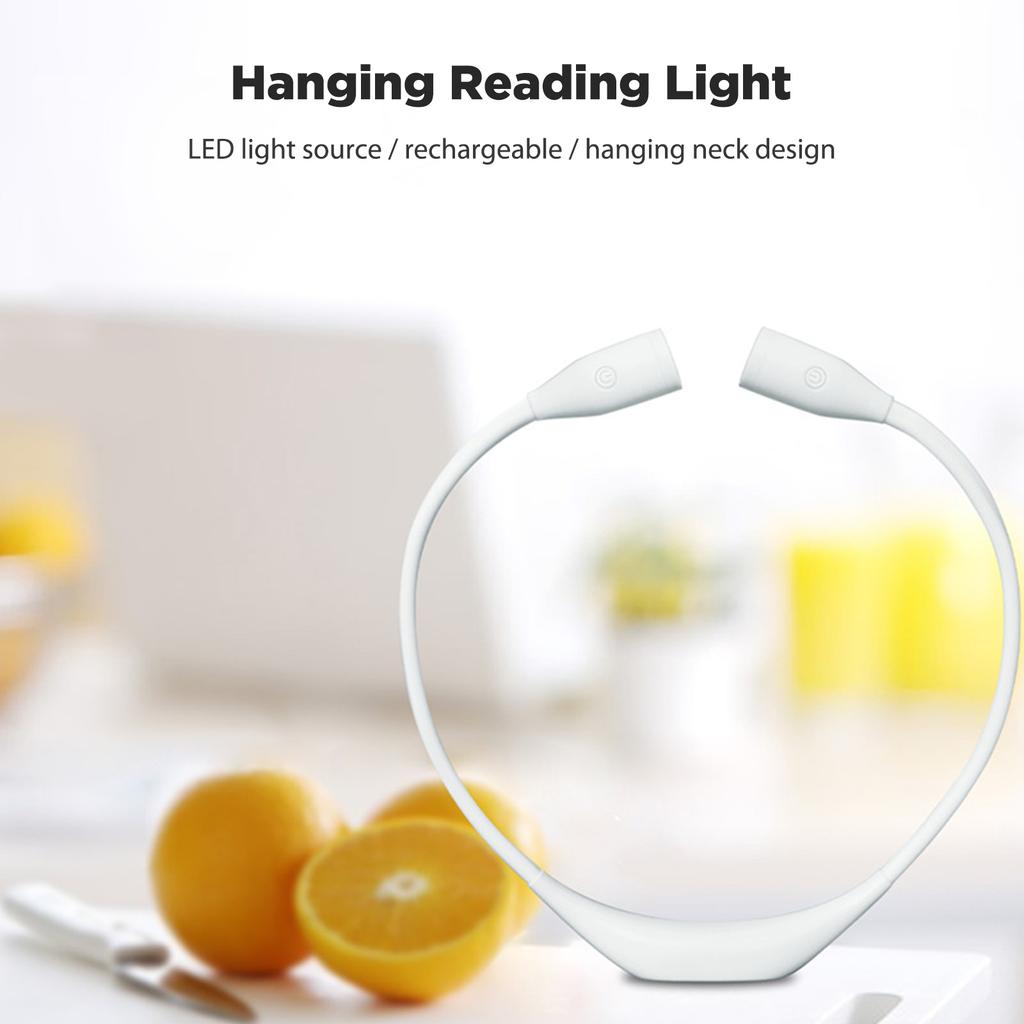 USB LED Book Light Rechargeable Night Run Lamp Stepless Dimming Work Lamp 360-degree Adjustment Hands Free for Camping Repairing