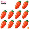 10pcs Carrot-Shape Party Table Centerpiece Plastic Fillable Carrot-Shape Container with Lid Easter Carrot Snack Gift Box Wedding