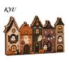 Indoor Autumn Harvest Decor Halloween Retro Haunted Village Wooden Tabletop Decor, Fall Farmhouse Witch Lightweight Holiday Party Supplies House