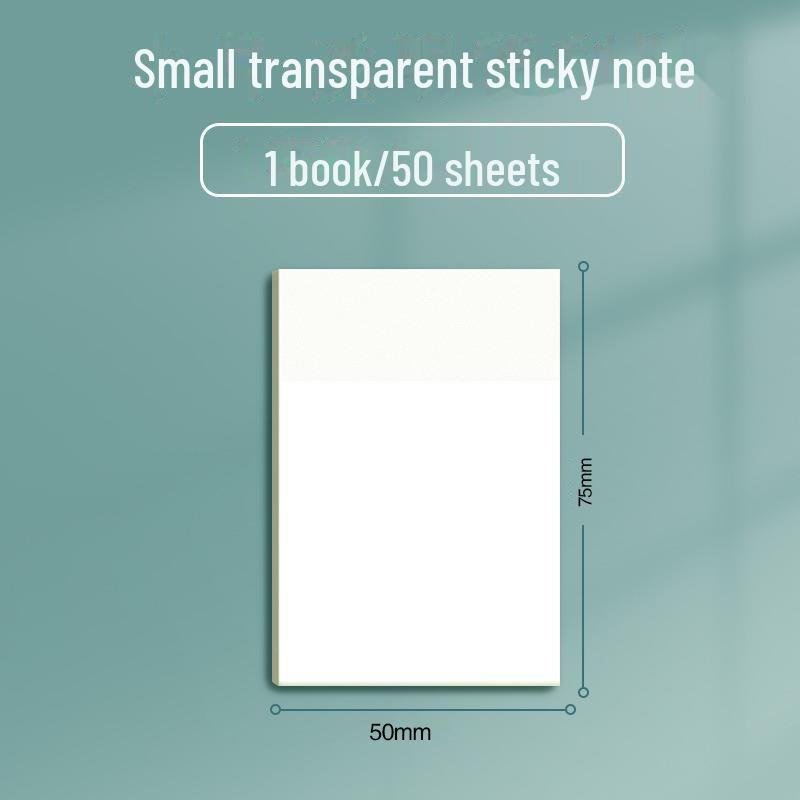 

50 прозрачных липких заметок для студентов — многоразовые и идеальные для закладок Small size/50 sheets