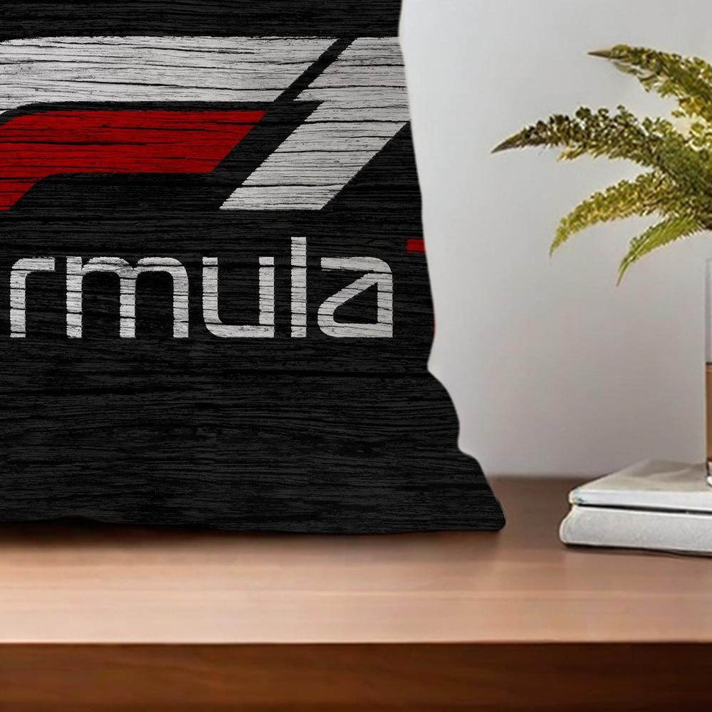 F-Formula 1 Car Logo F1 Fashion Cushion Cover Pillow Sofa Printing Decoration Room Home Office Coffee Shop Car Nordic Simplicity