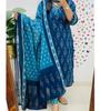 Women Party Wear Kurta Pant Dupatta Set Indian Party Wear Top Tunic Kurti Salwar Kameez