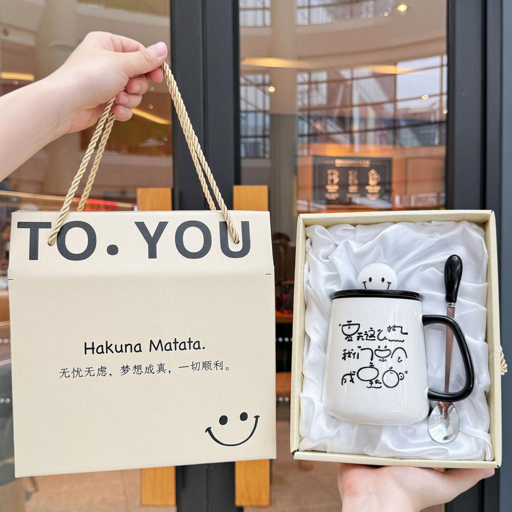 Birthday Gift Girls Student Cup Ceramic Mug Souvenir Practical Gift Box New Water Cup Boys