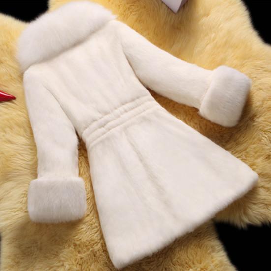 Dámský kabát Kapsa s výstřihem do V Dlouhé zesílené větruodolné rukávy Udržují teplo Slim Fit