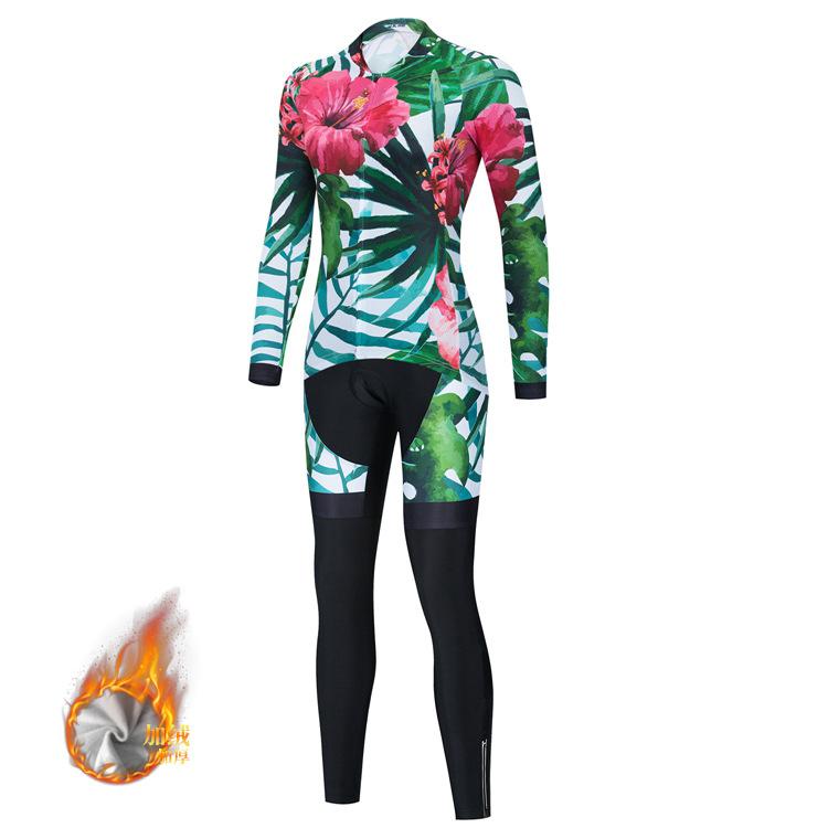 2026 Autumn and Winter Fleece Mountain Bike Suit Bicycle Clothes Road Bike Long Sleeve Cycling Suit Equipment