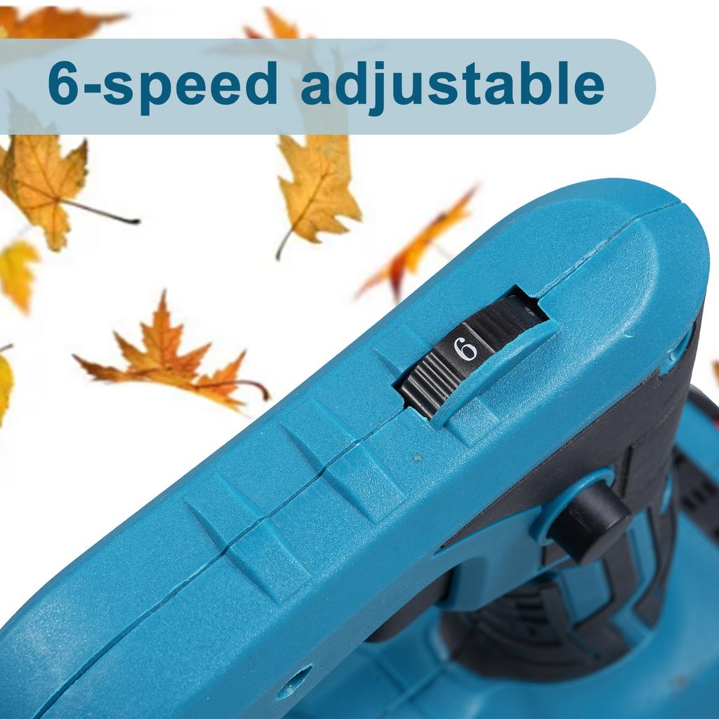 Cordless Leaf Blower Leaf Vacuum Rechargeable Air Blower 6speed Adjustable with Lock Switch for