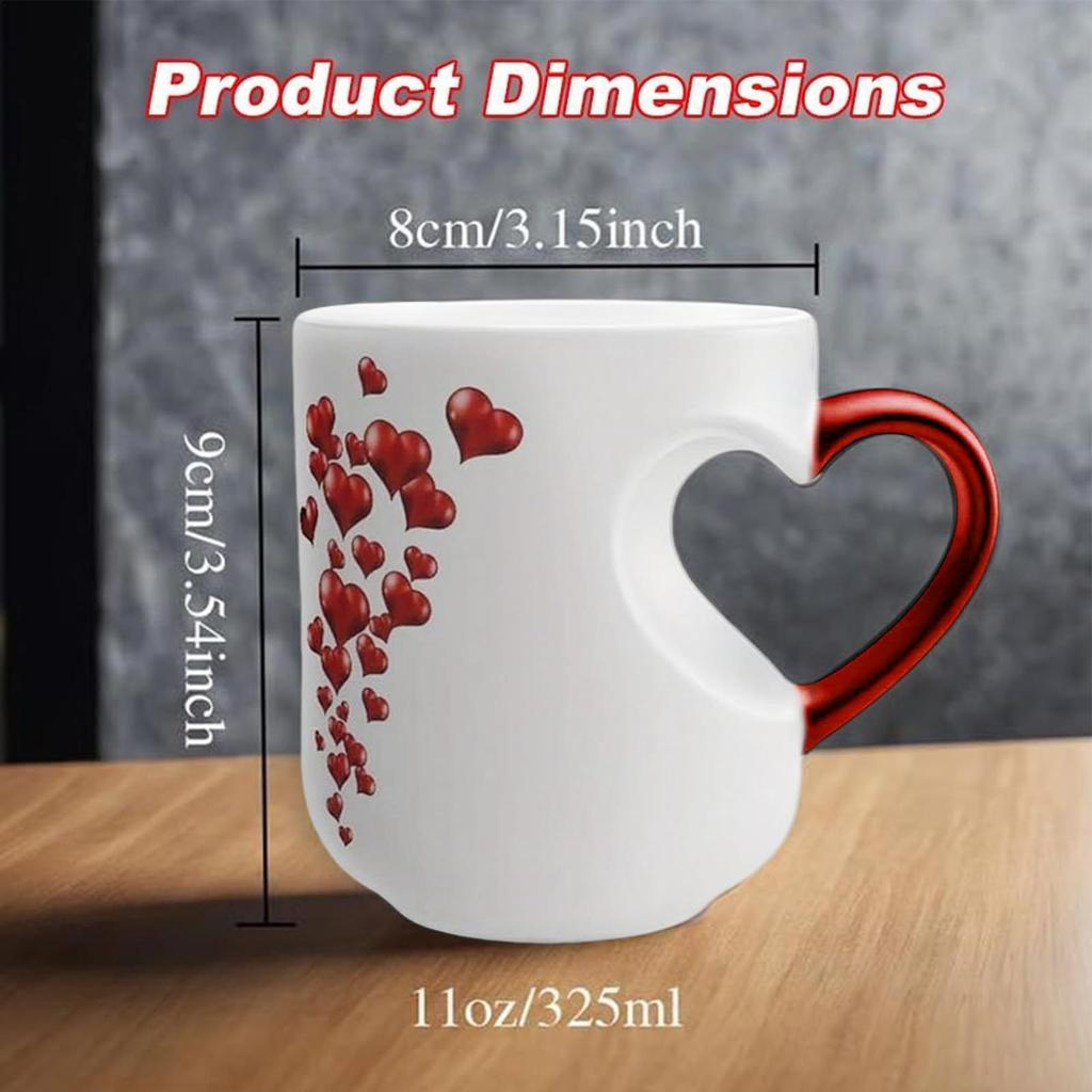 Color Changing Funny Mug Magics Coffee Tea Heat Changing Sensitive Cup Design Drinkware Ceramic Mug Valentine Love Gift Idea