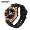 SANDA New Digital Women Watches Student Sports Chronograph Calendar Lady Quartz Wristwatch Waterproof Girl Electronic Clock