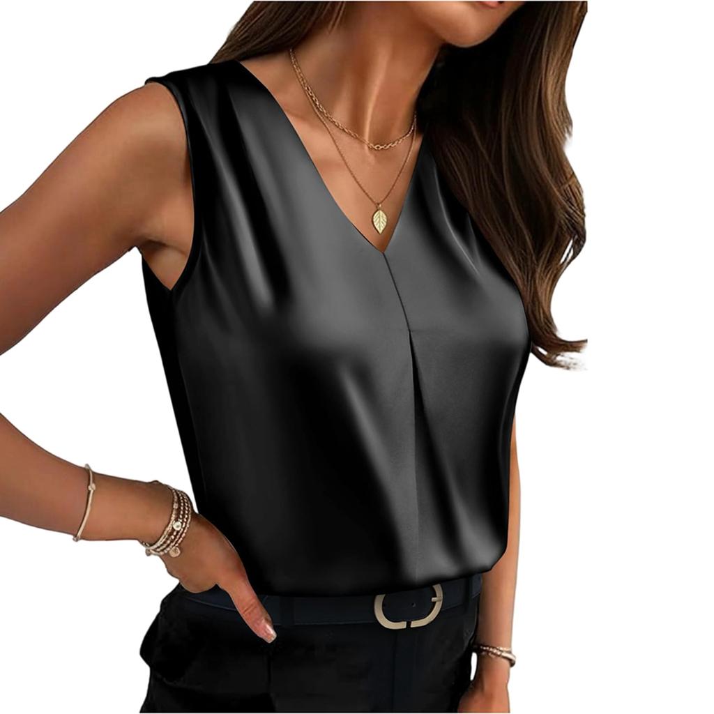 Women's -color Fashionable Business Work Shirt Formal T-shirt Top