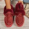 Scarpe Pellicciose Foderate in Pile da Donna, Scarpe Calde e Comode con Stampa Leopardo e Isolamento, Scarpe Invernali da Donna